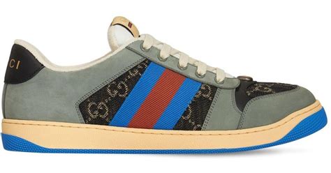 gucci dirty screener gg sneakers|gucci denim sneakers.